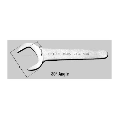 30 Degree Angle Chrome Service Wrench - 2 In
