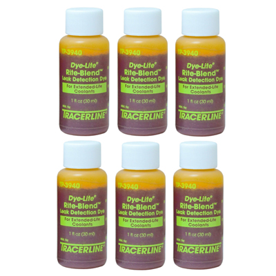 Dye-Liter Rite-Blend Extended Life Coolant Dye 6 Pack 1 Oz