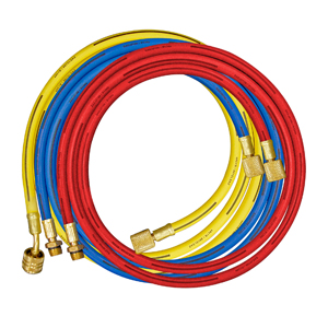 R134a Charging Hose Set w/ 1/2 In Acme-F & 14mm-M Auto A/C Fitti