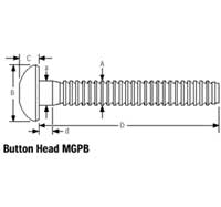 Buttonhead Rivet - 1/4 In - 100/Pk