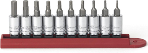 10 Piece 1/4" Drive Hex Bit SAE Socket Set