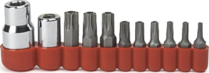 3/8 In Drive Torx Tamper-Proof Insert Bit Socket Set - 11-Pc