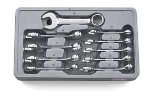 Metric Stubby Combination Wrench Set - 10-Pc