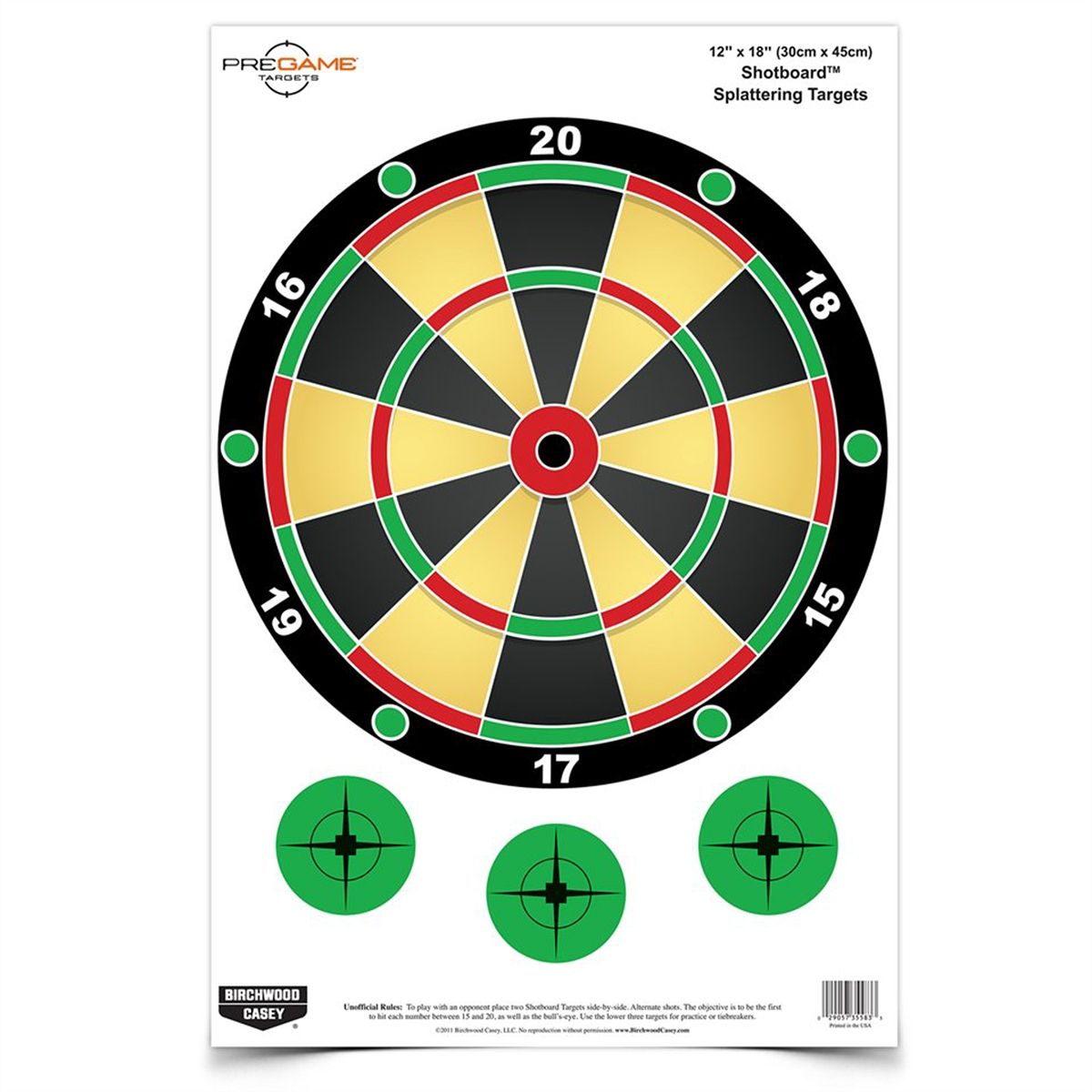 Dirty Bird 12 X 18 Inch Shotboard Game, Pack of 8