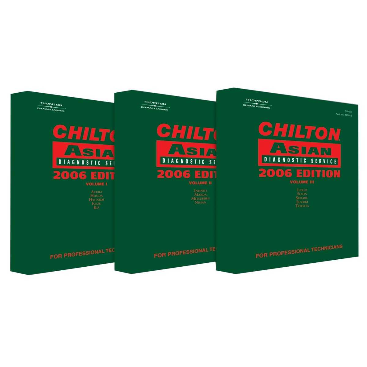 Chiltons 130603 Asian Service and Repair Manual Set for 2002-200
