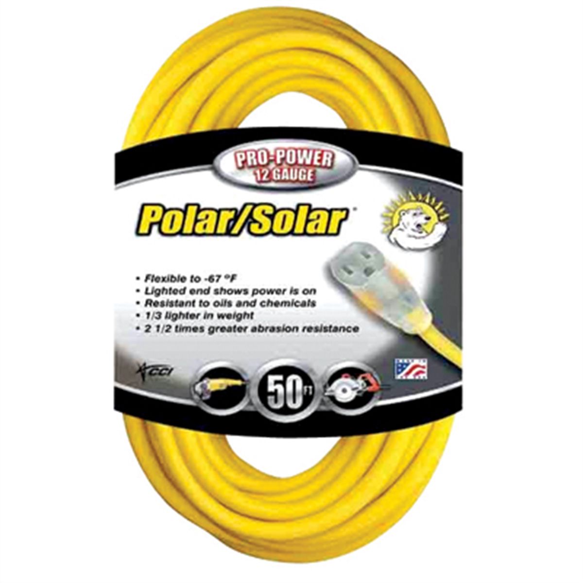 50 Foot Extension Cord Yellow