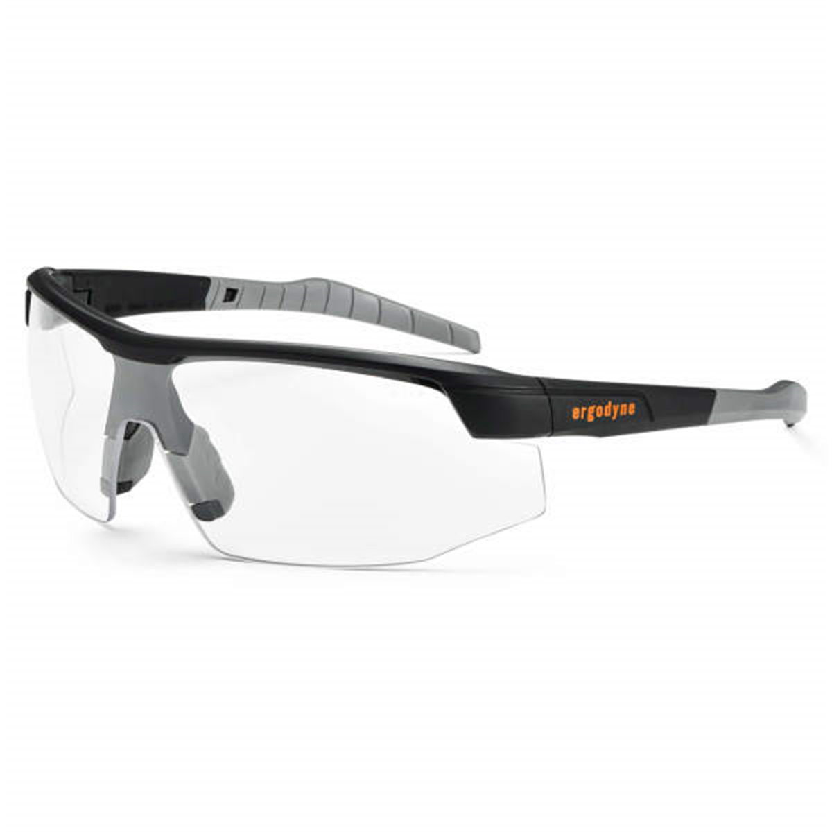 SKOLL Clear Lens Matte Black Safety Glasses