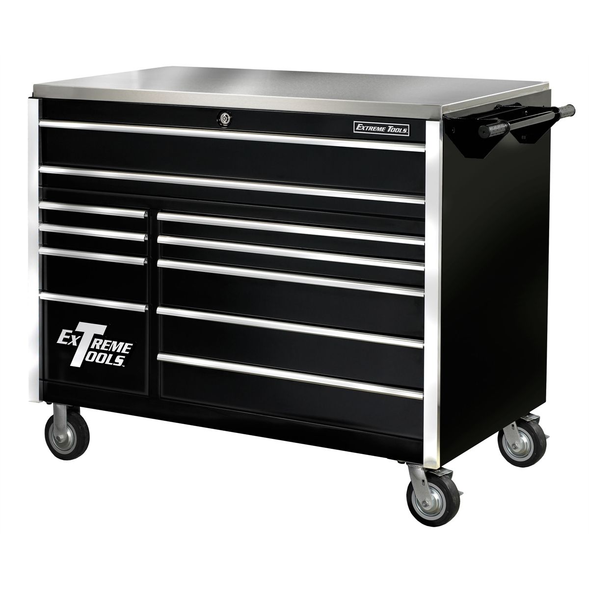 Extreme Tools EX5511RCBK 55 11 Drawer Professional Roller Cabinet in Black