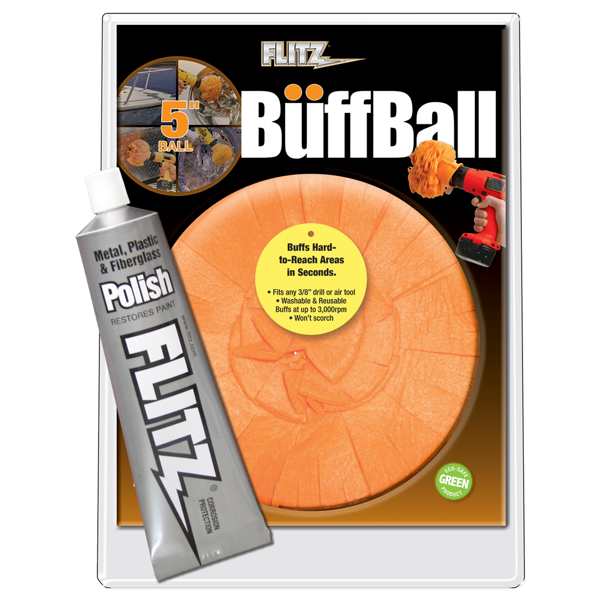 5 Inch Large Buff Ball with Free Flitz Polish 1.76