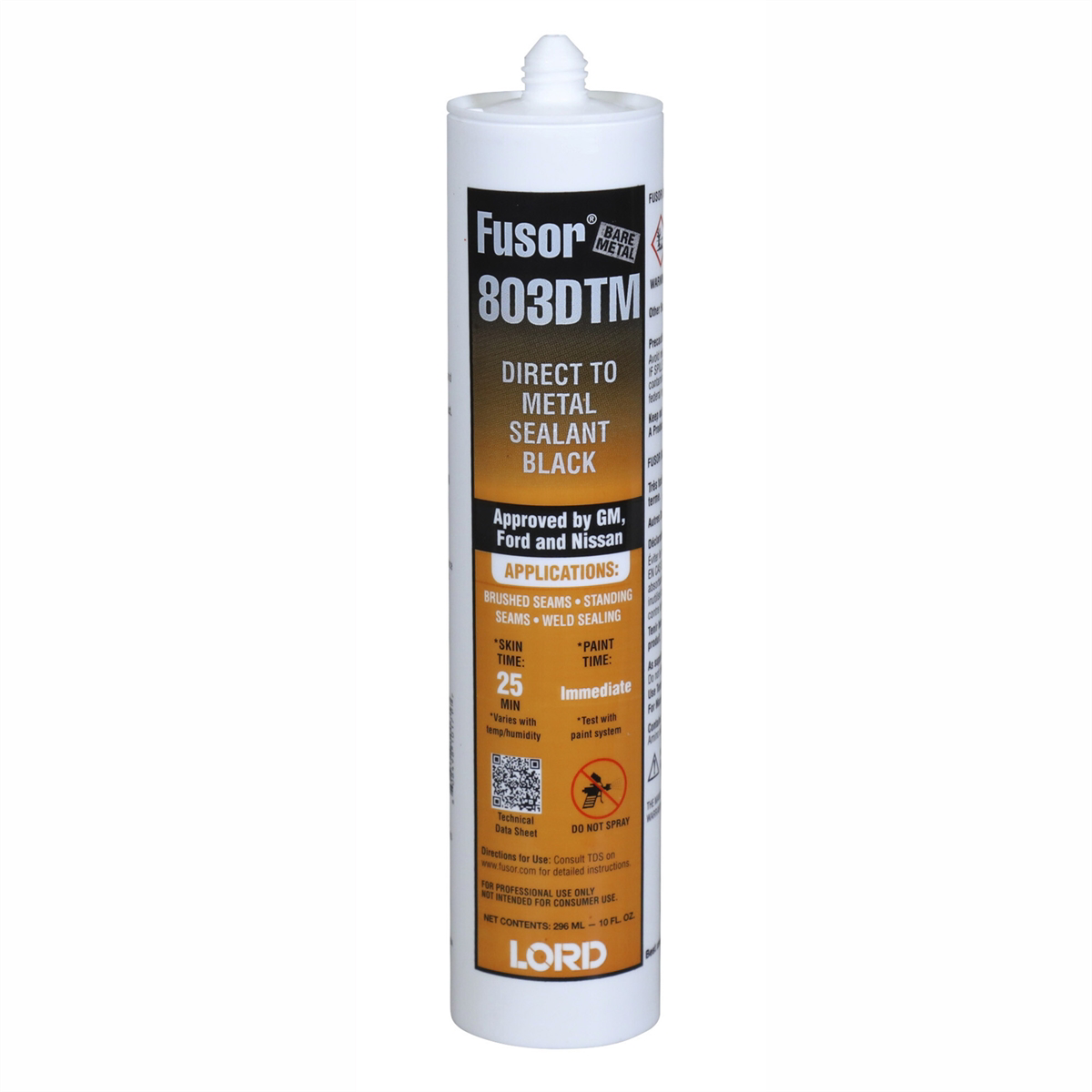 Fusor 803DTM Direct to Metal Sealant Black 12/Case