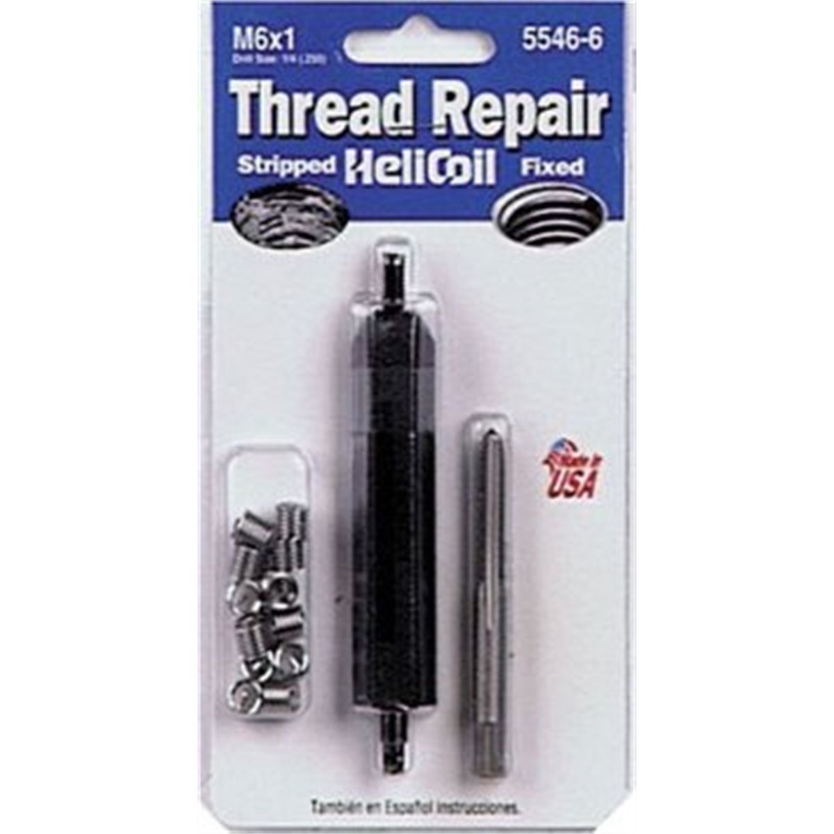 M6 X 1.0 Thread Repair Kit 30 Piece Helicoil Compatible 6mm Damaged Threads