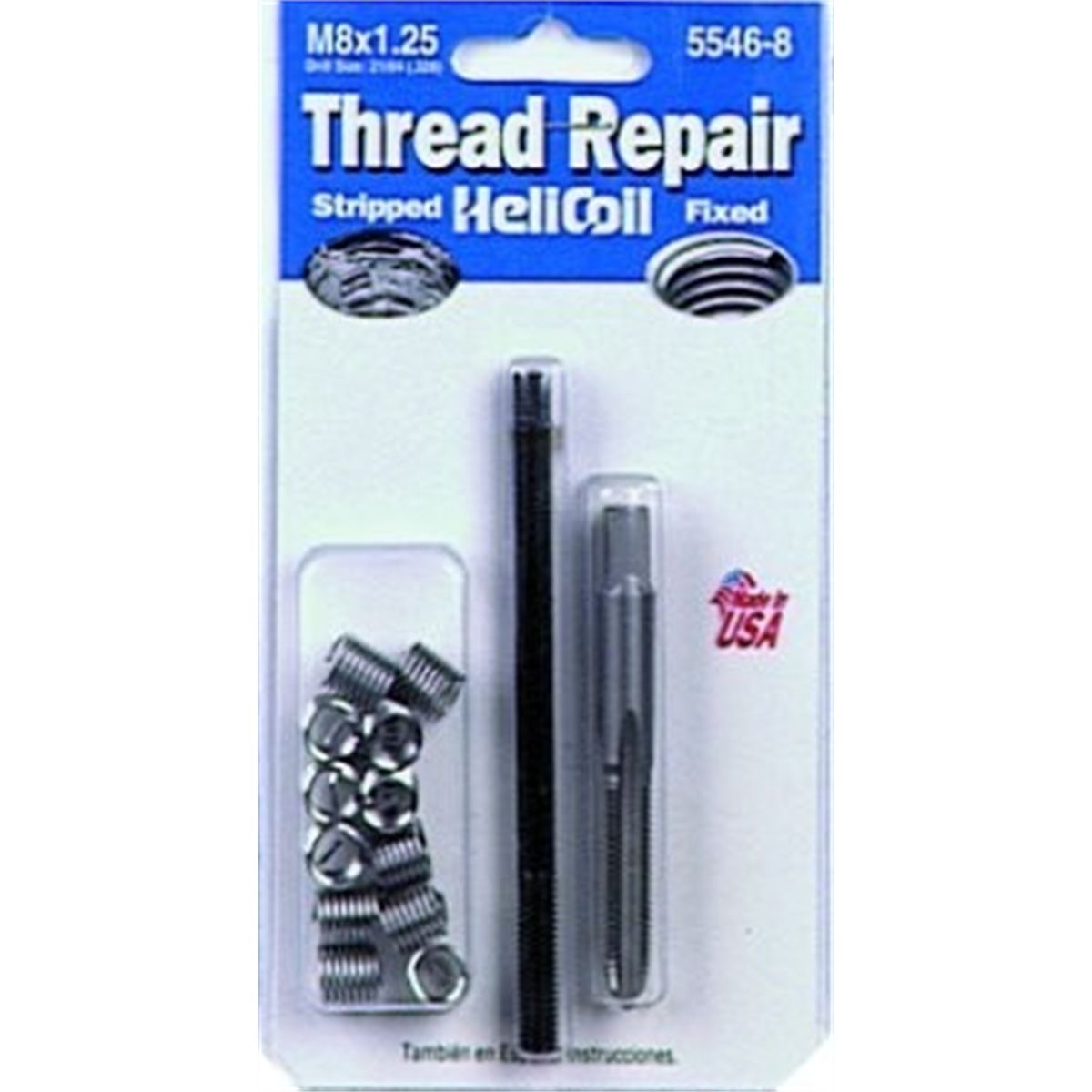 M6 X 1.0 Thread Repair Kit 25 Piece Helicoil Compatible 6mm Damaged Threads