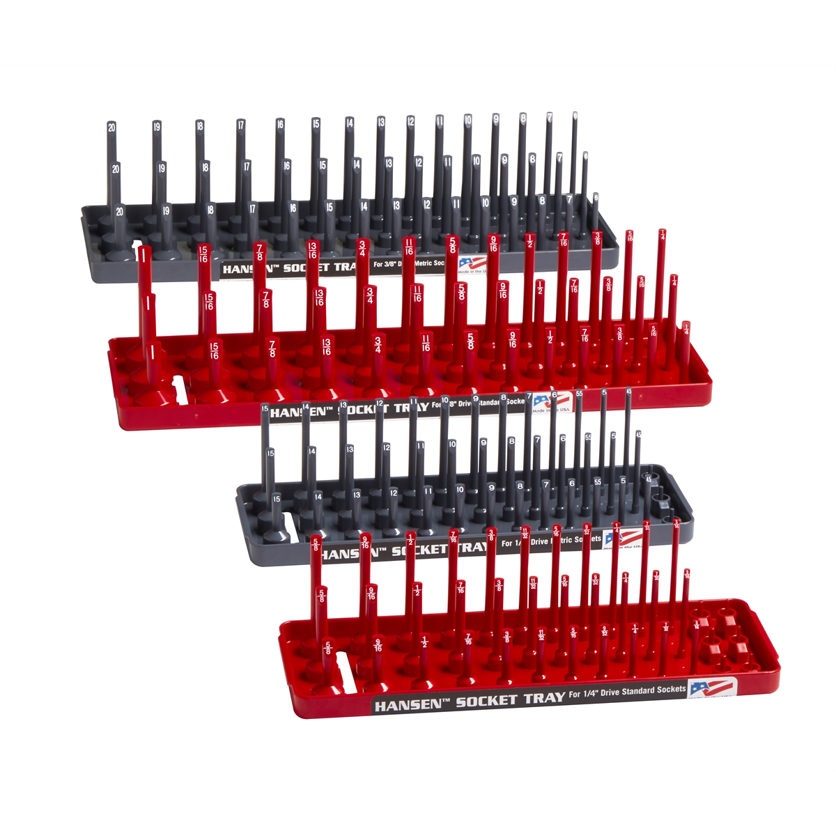 4 Pack 3 Row Socket Trays