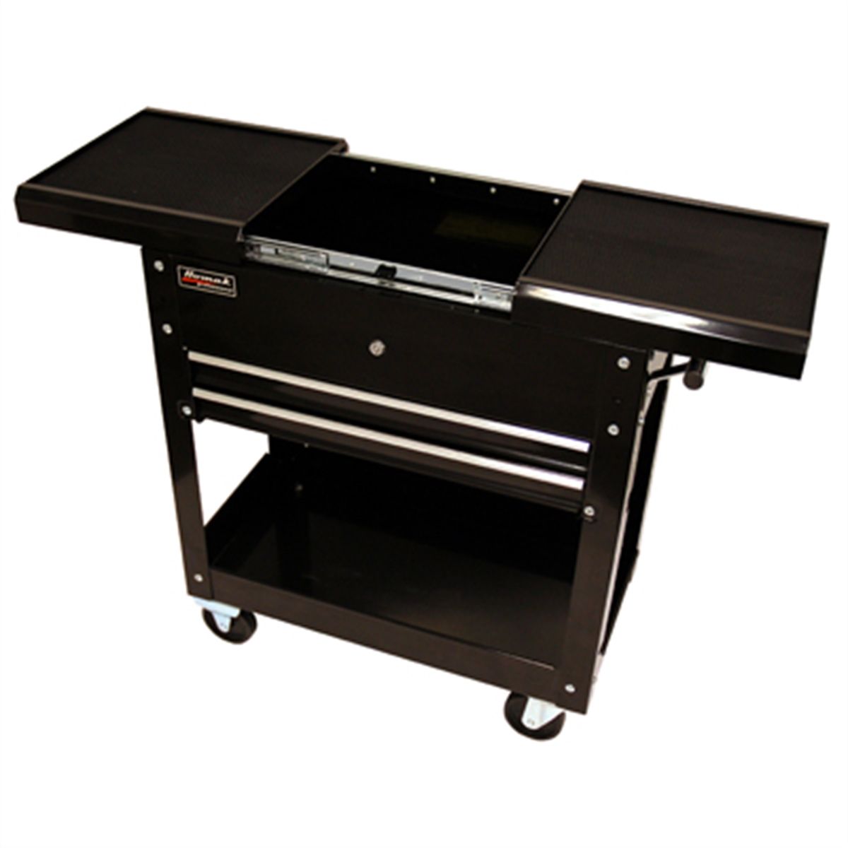 Performance Tool W54004 Two Shelf Utility Cart with Drawer
