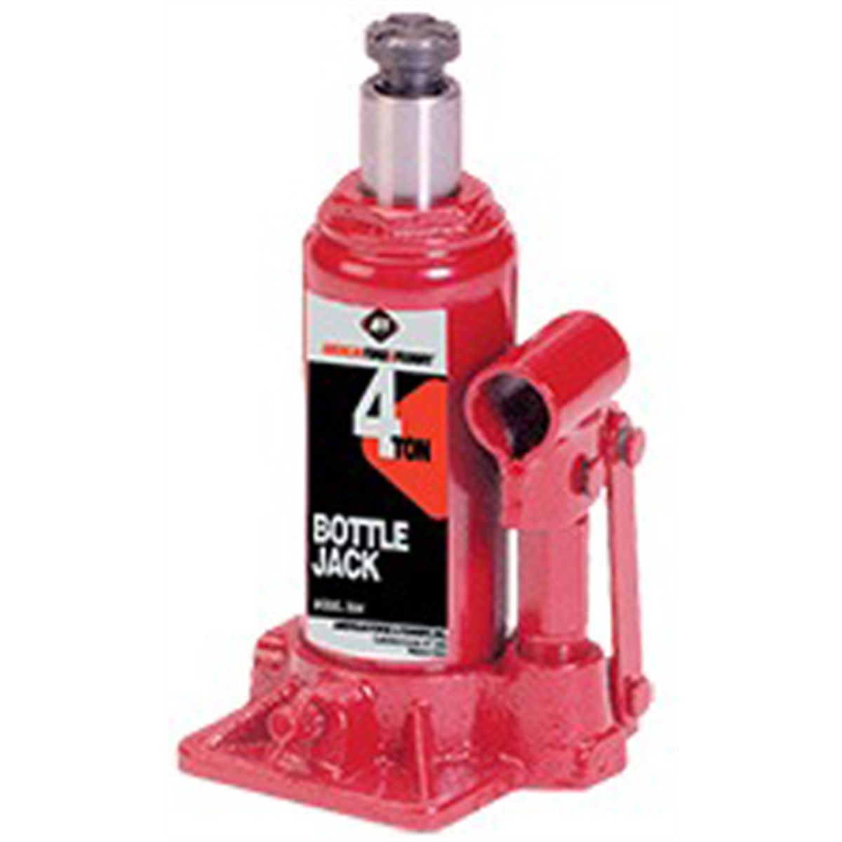 Bottle Jack, 4 Ton, Range 6-1/2 to 13-1/4 Inches