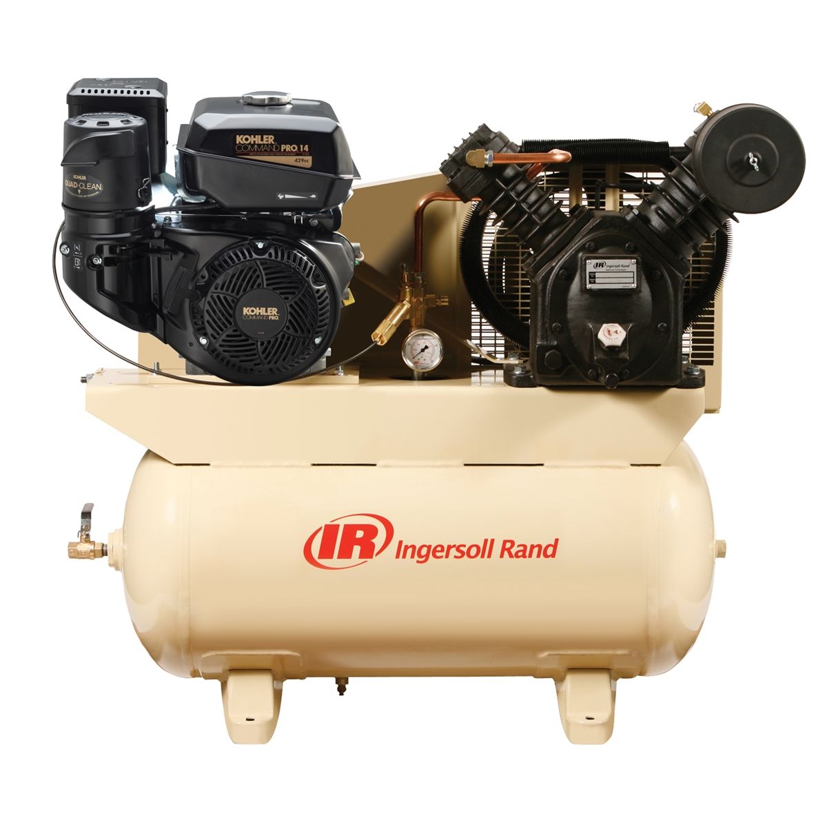 Gas Drive Air Compressor 14HP Kohler Engine 30 Gal