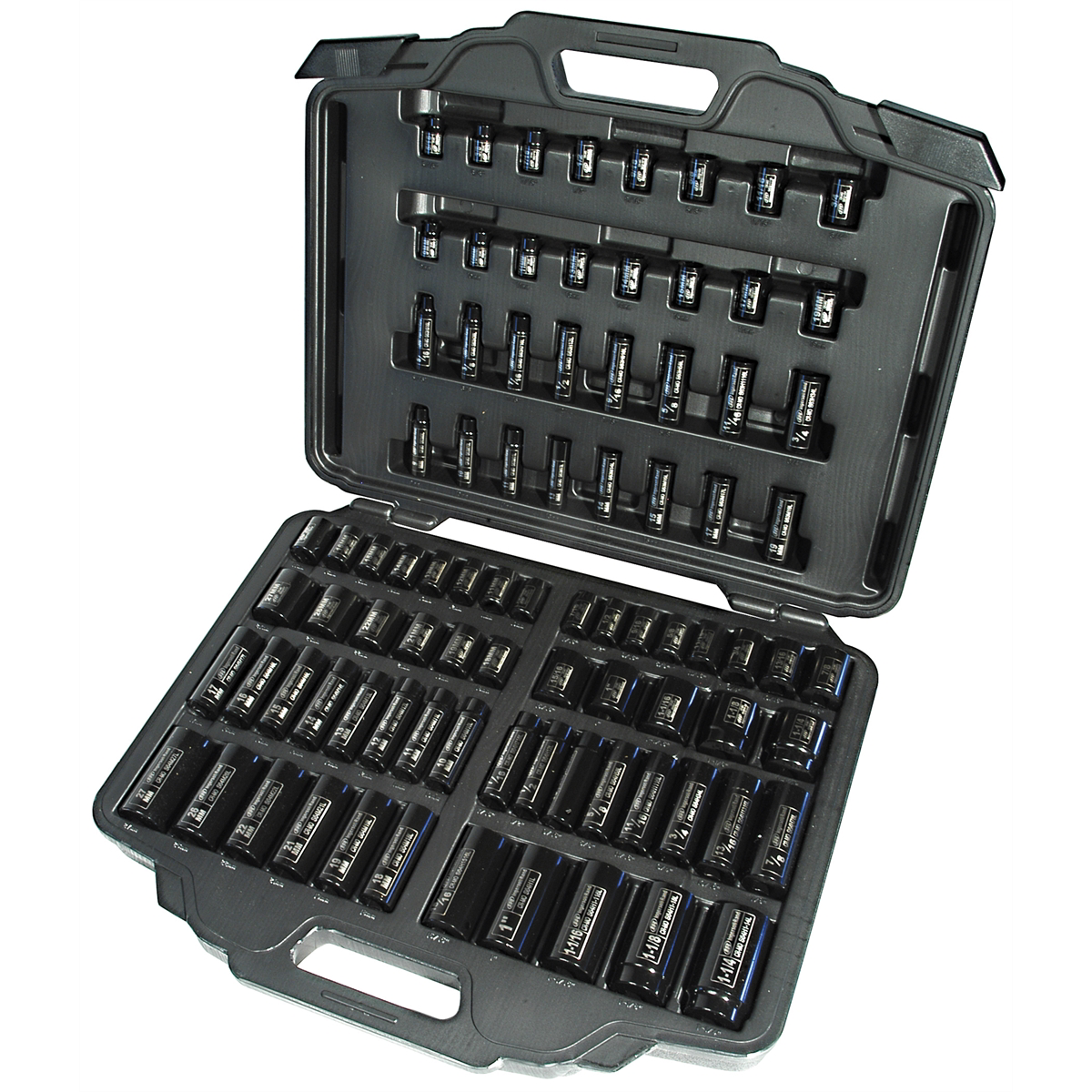 3/8" & 1/2" SAE/Metric Impact Socket Set, 86 Piece