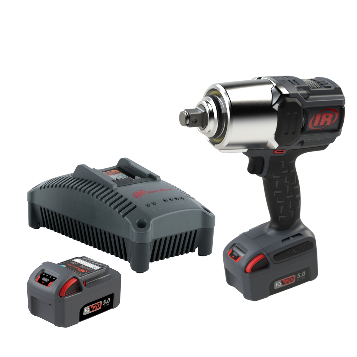 3/4" 20V Cordless Impact Wrench 2 Battery Kit, 2000 ft-lb Torque