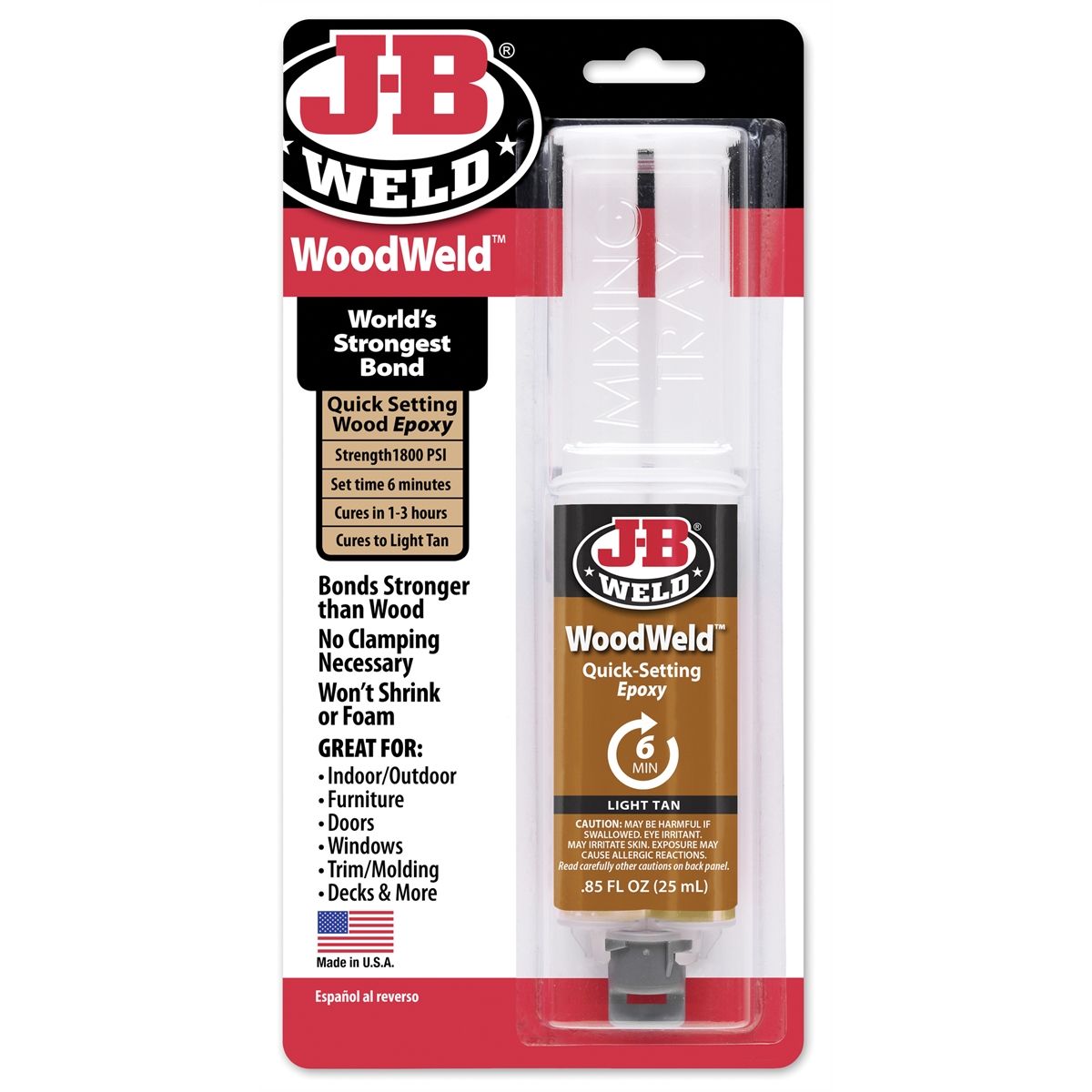 J-B WOODWELD SYRINGE- 25 ML.