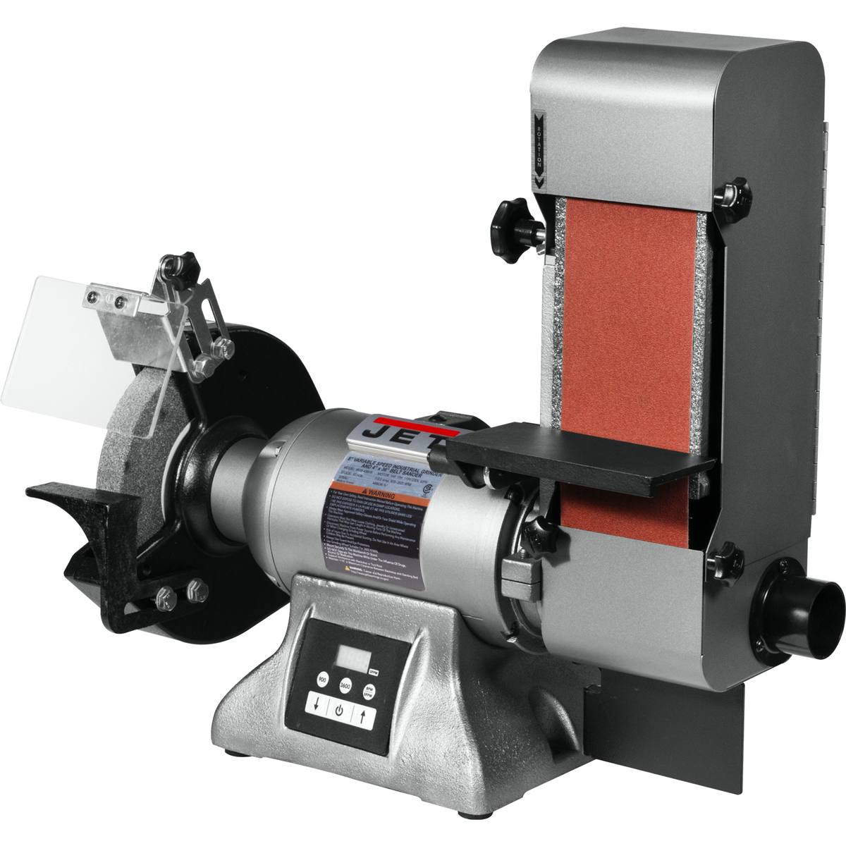 JET 8" V-Speed Industrial Grinder & 4"x 36" Sander