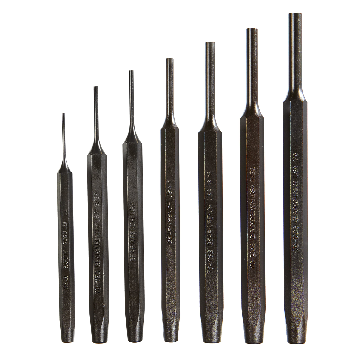 7 Pc. Tool Steel Pin Punch Set