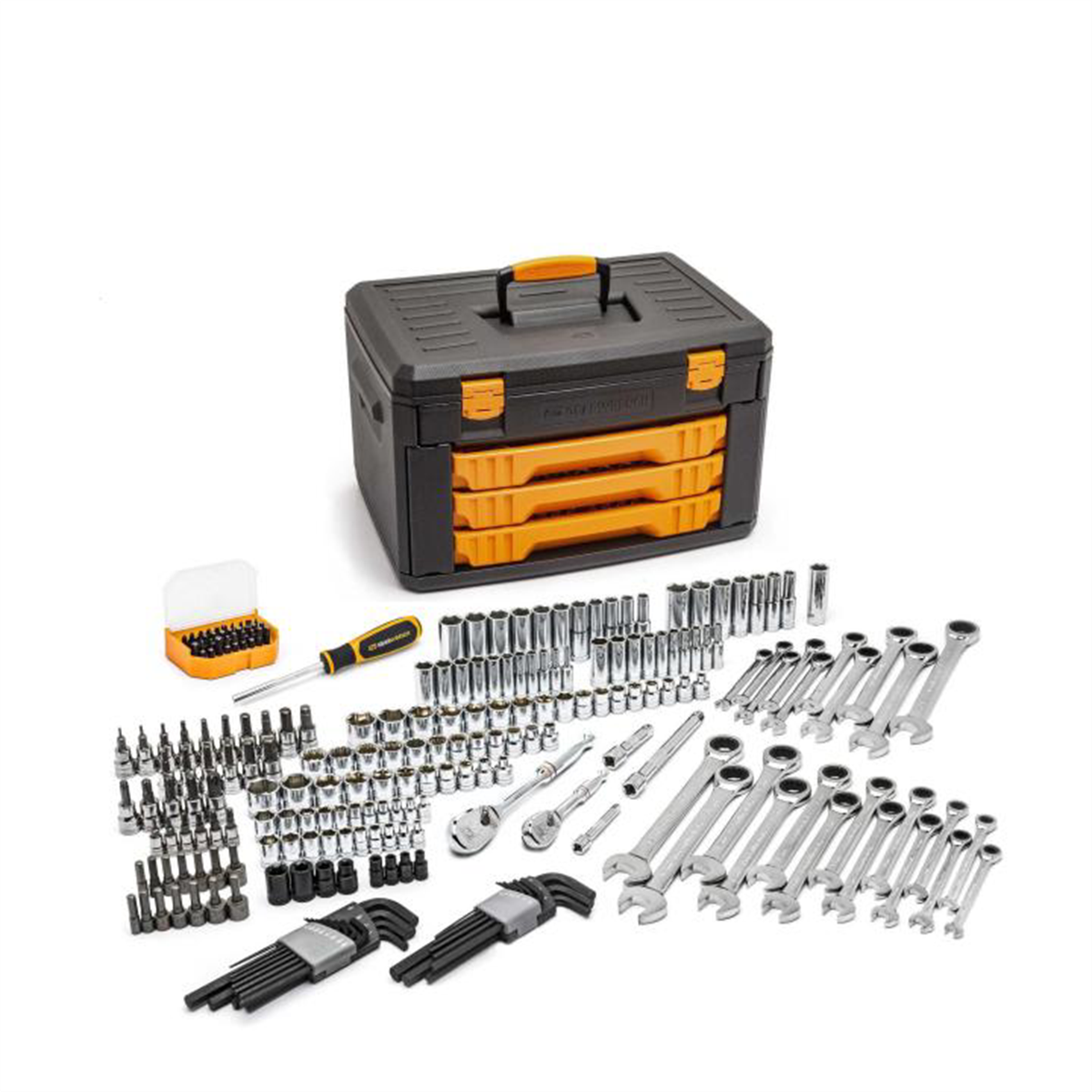 232 Piece Mechanics Tool Set in 3 Drawer Storage Box