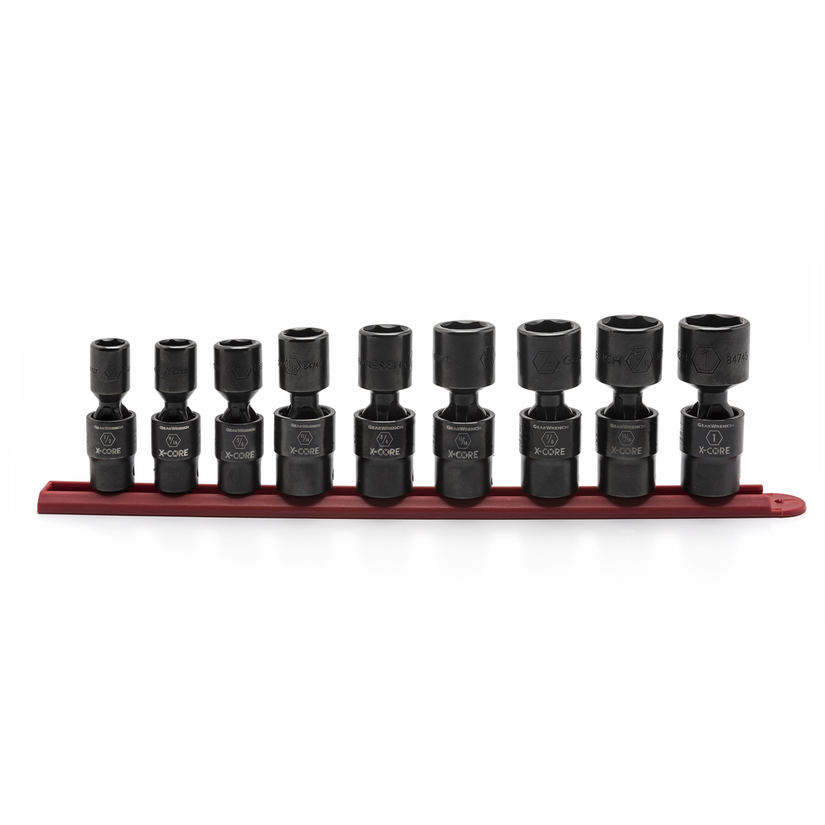 9 Pc. 1/2" Dr. SAE Pinless Universal Impact Socket Set