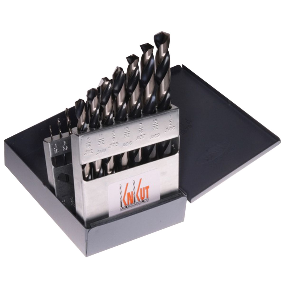 KnKut 15KK5 15Pc Fractional Jobber Length Drill Bit Set KNK15KK5