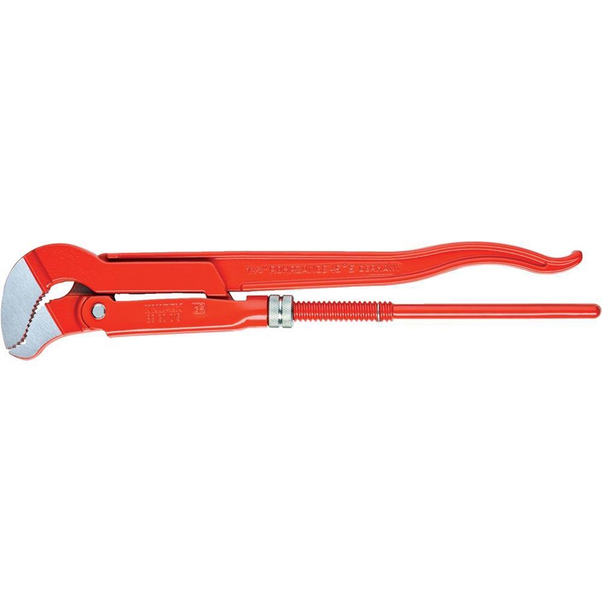 9-1/4" Length Pipe Wrench, Slim S-Type Serrated Jaw