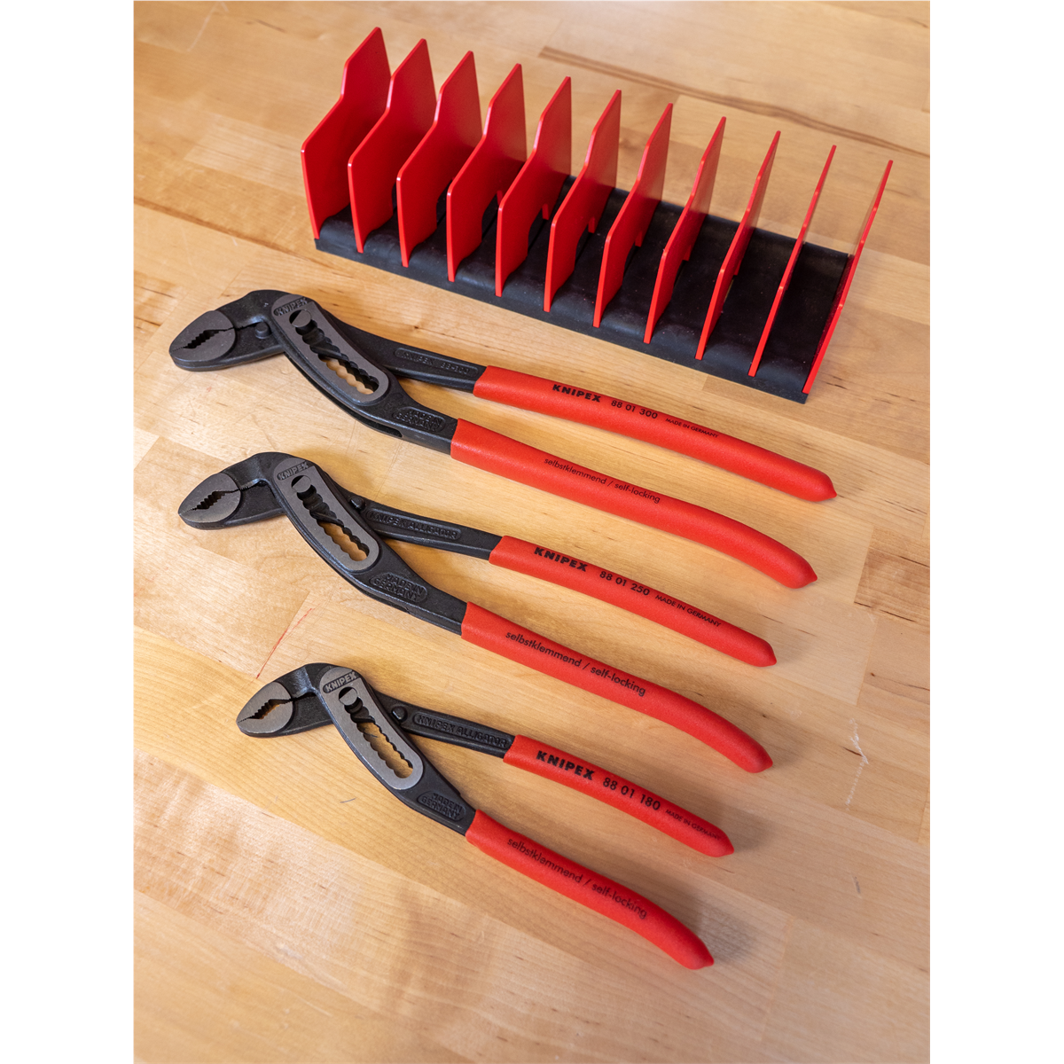 3-PC ALLIGATOR PLIERS SET FREE 10-PC TOOL HOLDER