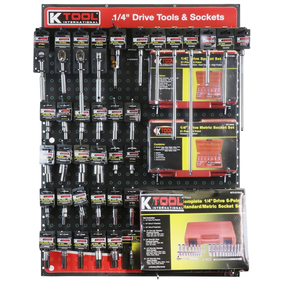 1/4" DRIVE TOOL BOARD DISPLAY