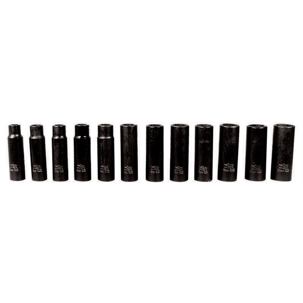 Metric Deep Impact Socket - 1/2 In Dr - 12 Piece