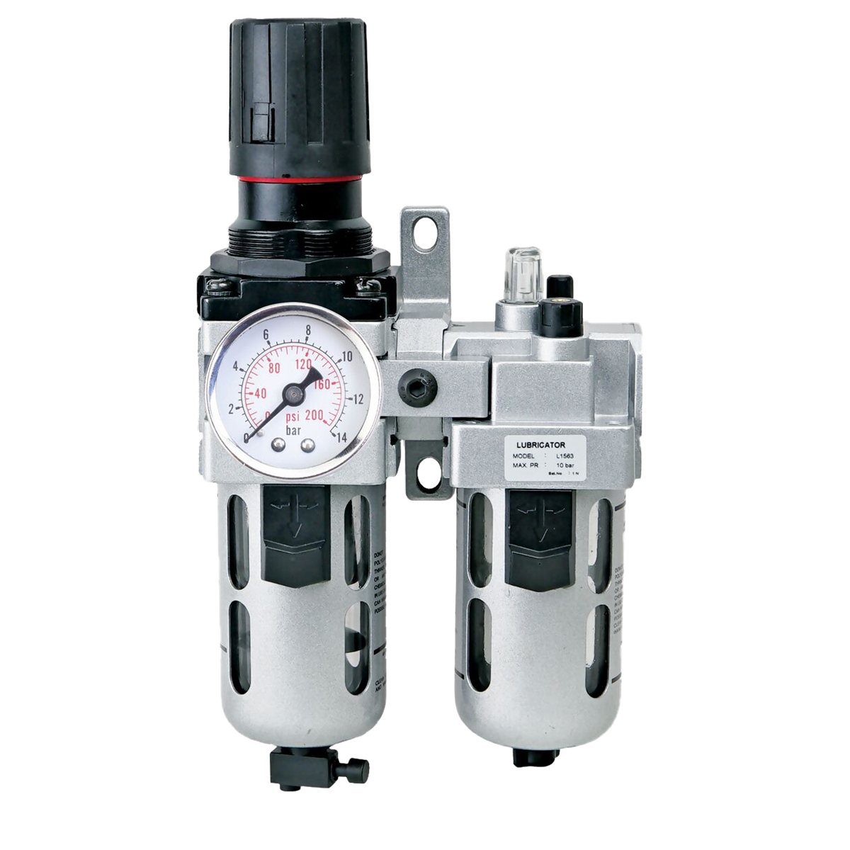 Filter-Regulator and Lubricator, Standard 2 Pc