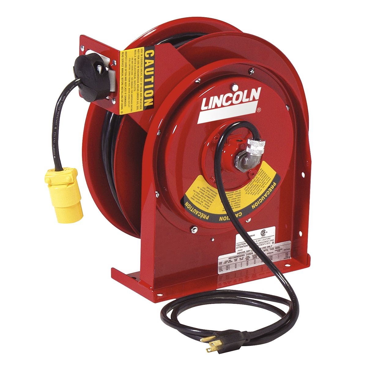 Lincoln Industrial 91031 Heavy Duty Extension Cord Reel 20Amp Receptacle
