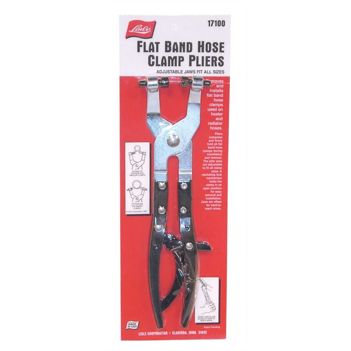 Lisle - 17100 - Flat Band Hose Clamp Pliers