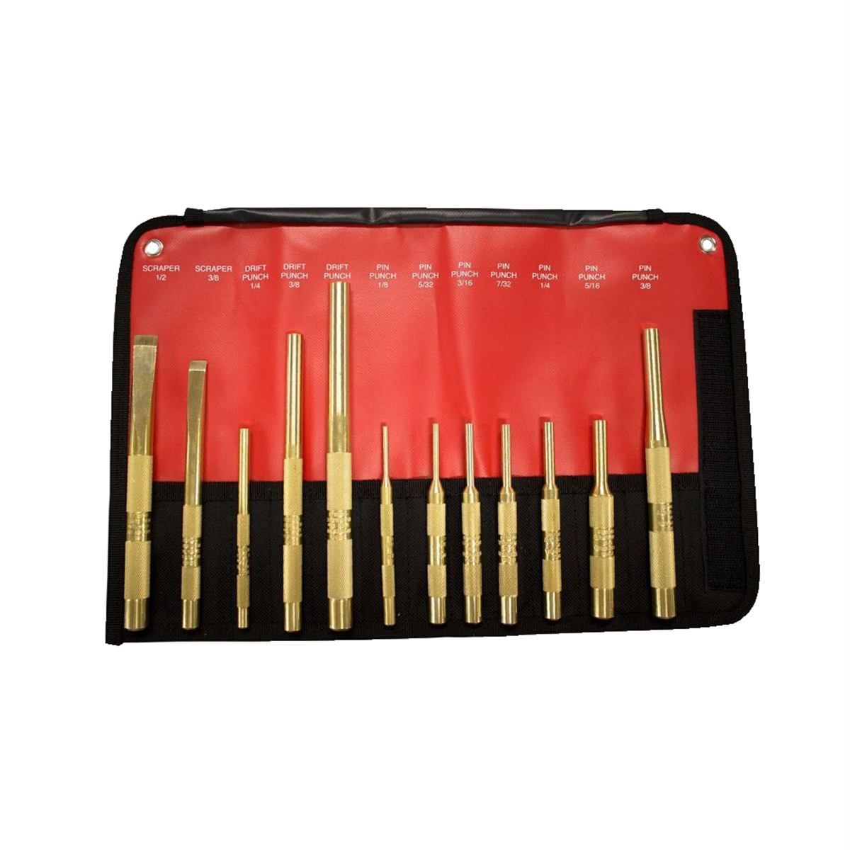 12 PC BRASS PUNCH & SCRAPER (METRIC) SET