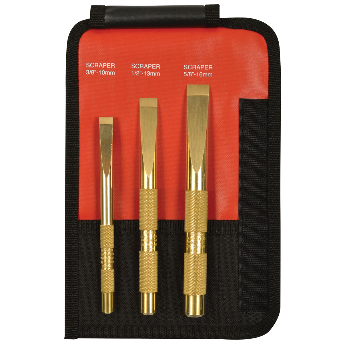 3 PIECE BRASS SCRAPER SET