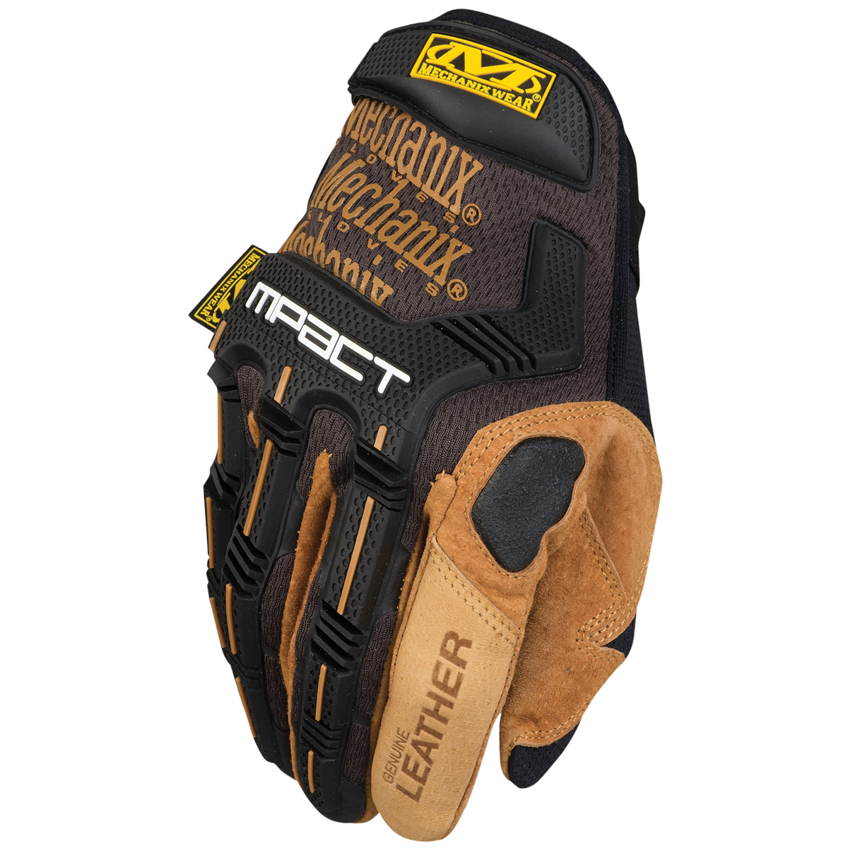 Mechanix Wear M-Pact Leather Medium 9 Tan/Black