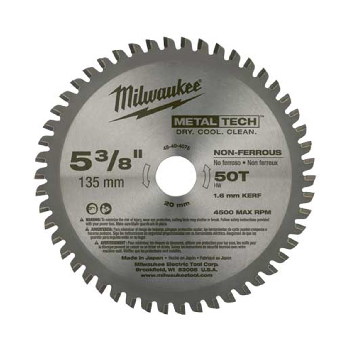 5-3/8" Circular Saw Metal Cutting 50 Teeth Blade