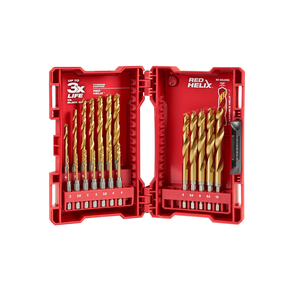 SHOCKWAVE RED HELIX Titanium Metric Set 19PC