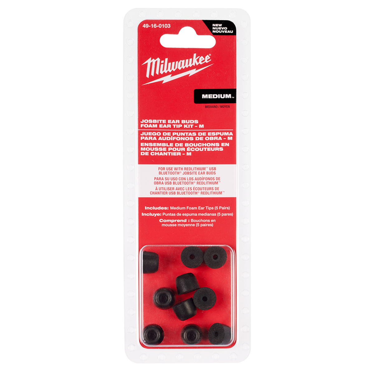 Jobsite Earbuds Foam Ear Tip Kit - M