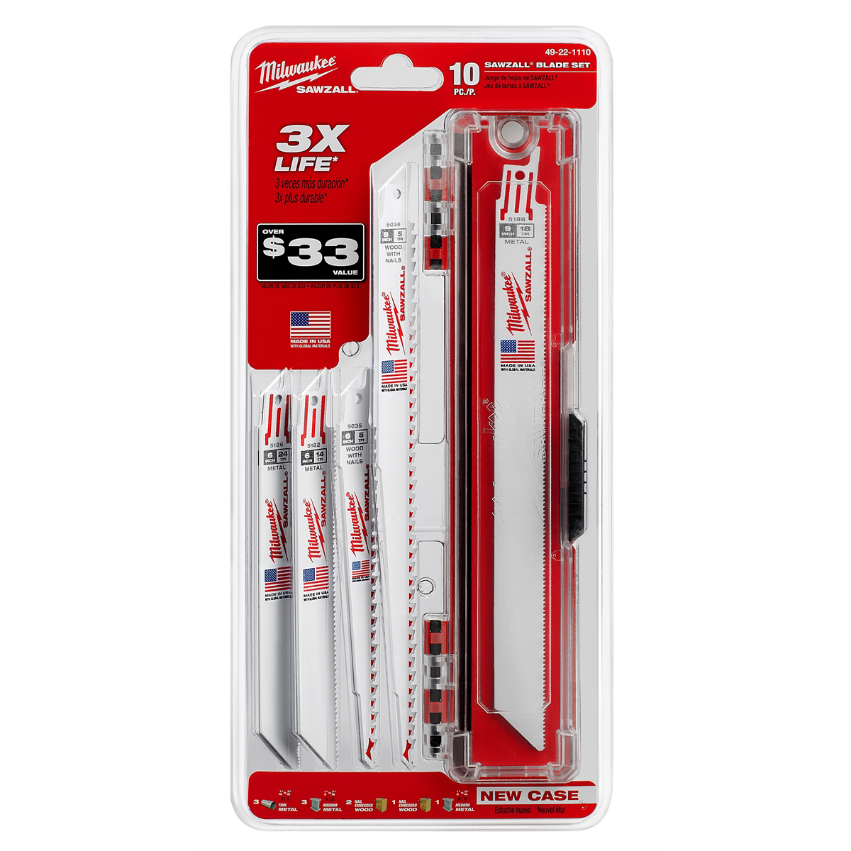 10-pc SAWZALL General Purpose Blade Set