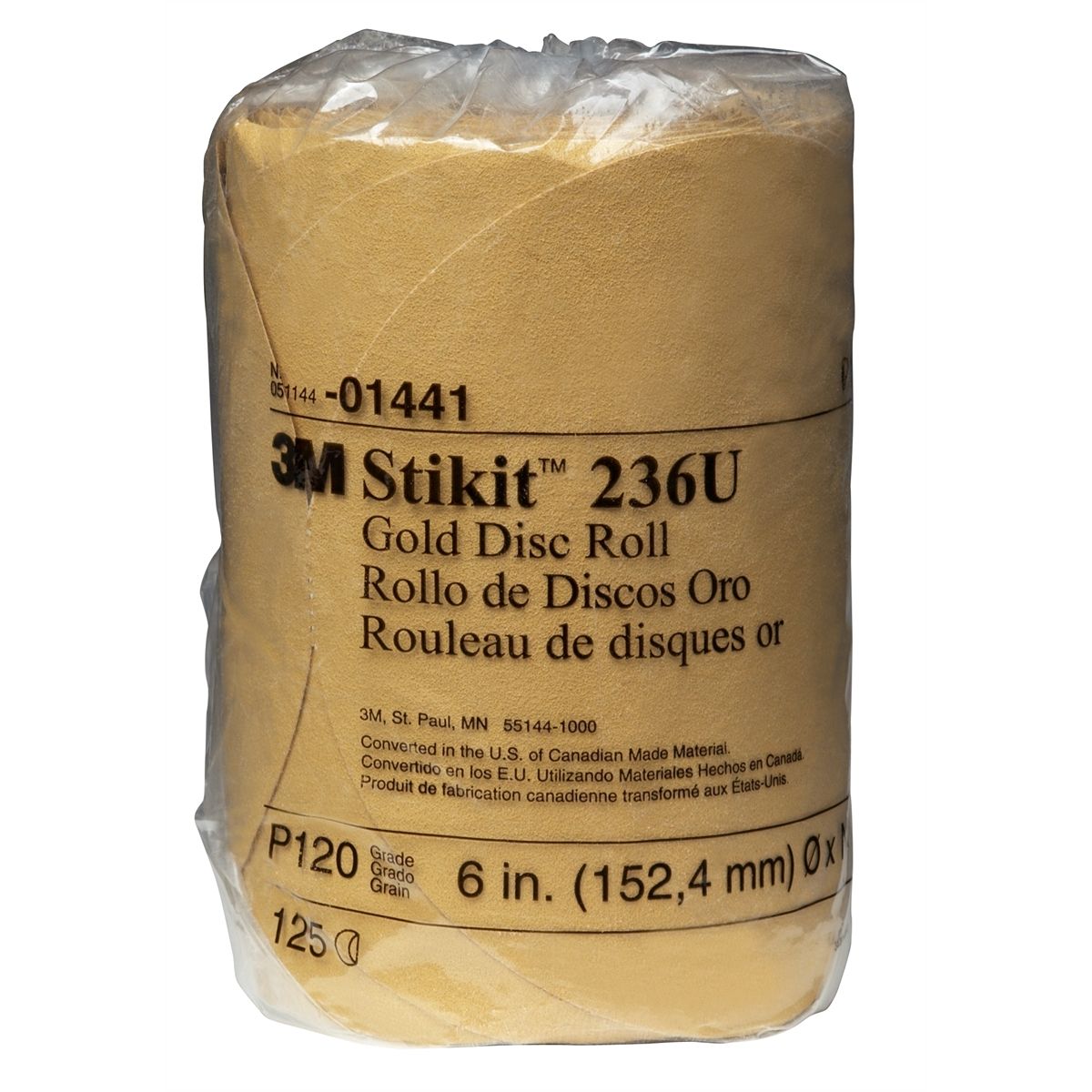 StikitT Gold Disc Roll - 6 In - 120 Grade