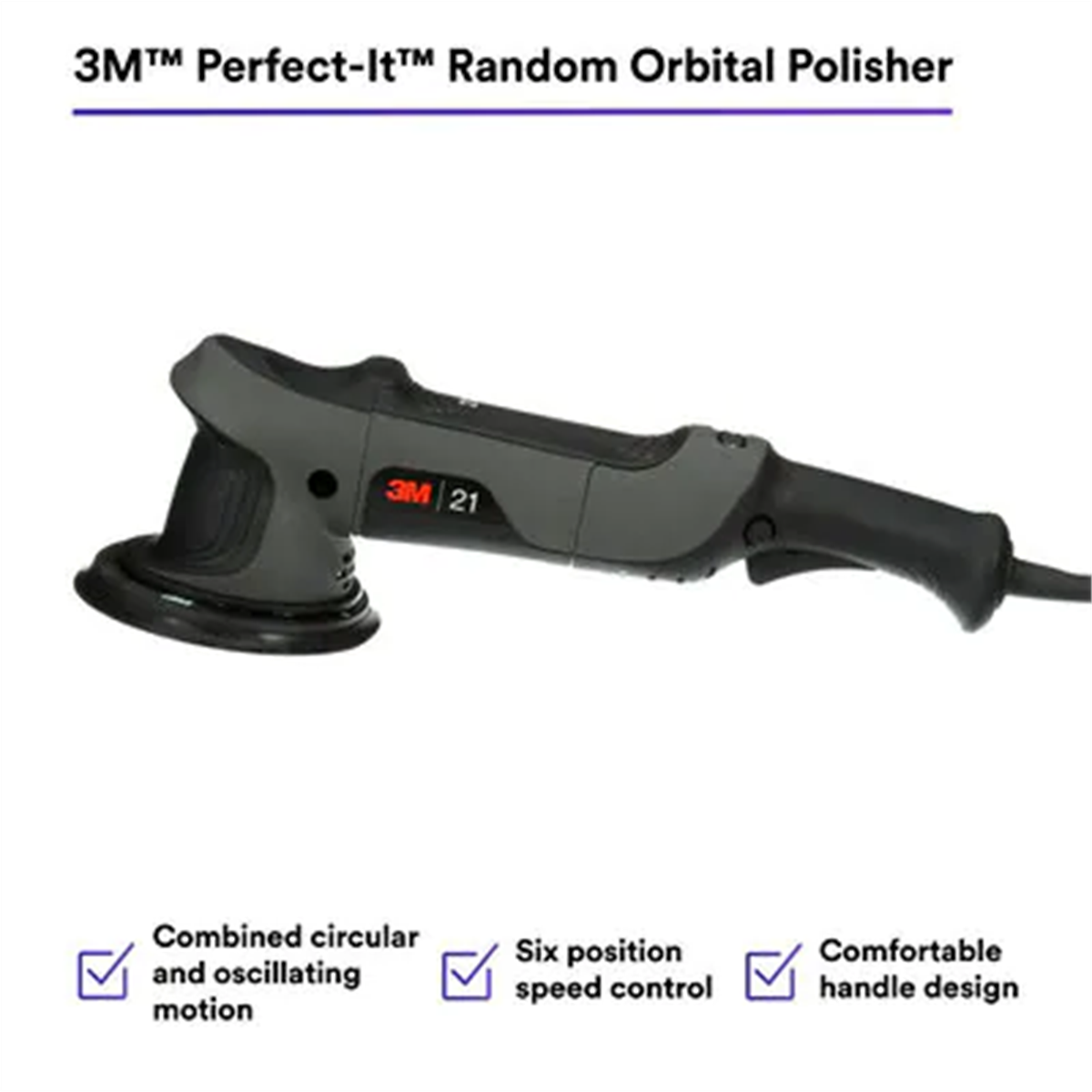 3Mâ„¢ Perfect-Itâ„¢ Random Orbital Polisher 34101, 21 mm, 120V,