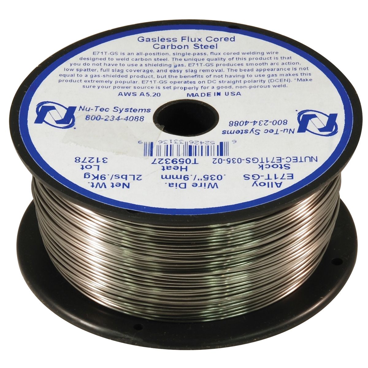 WELDING WIRE .035" FLUX-CORED E71T-GS (4" SPOOL)