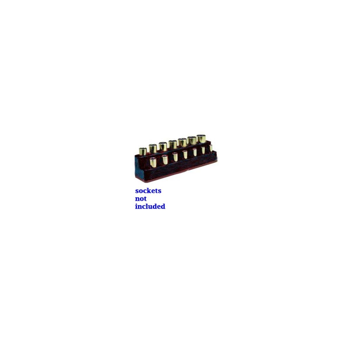 3/8 Inch Drive Metric Socket Organizer w/ Magnetic Base - Black