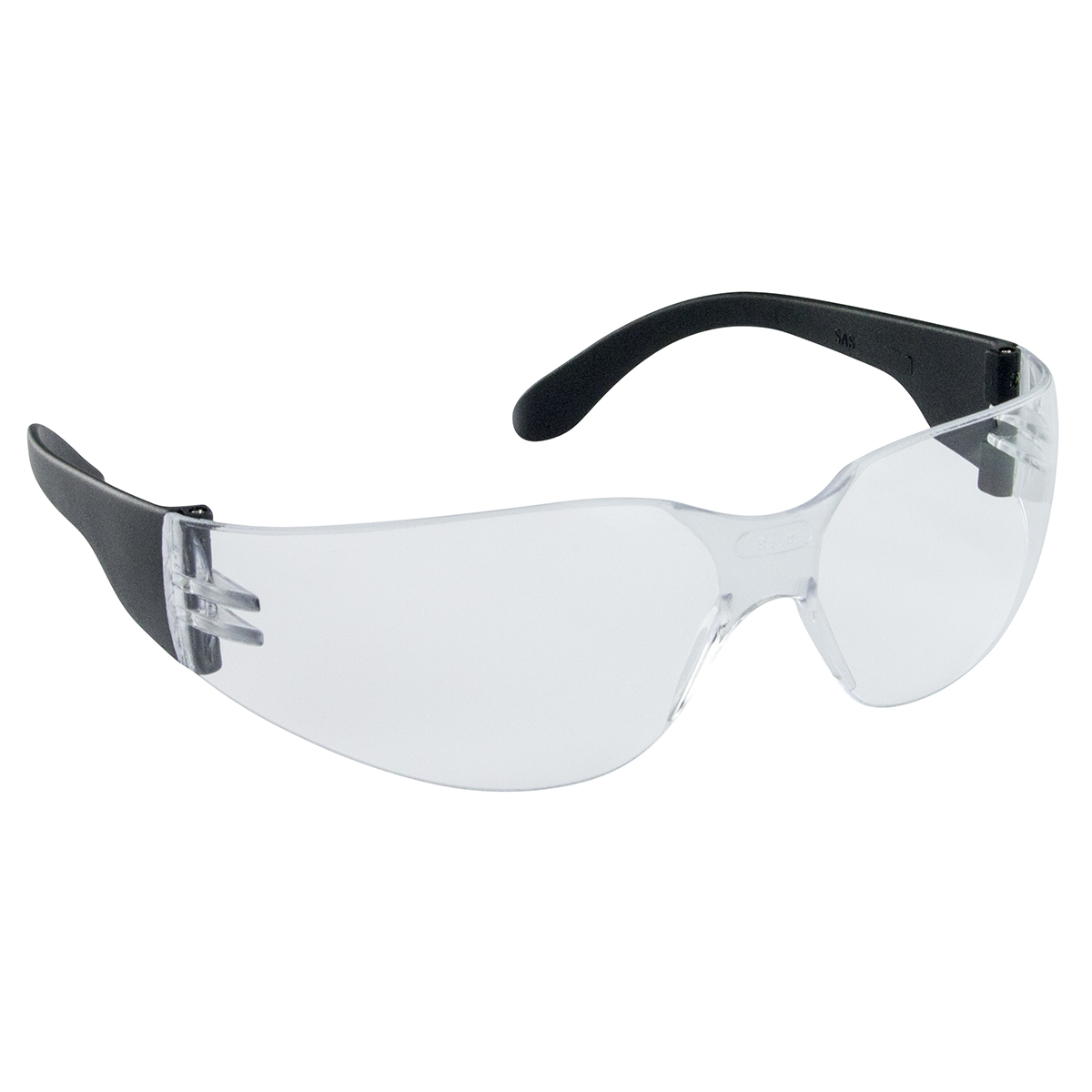 NSX Black Temple High-Impact Poly Clear Lens Safe Glasses