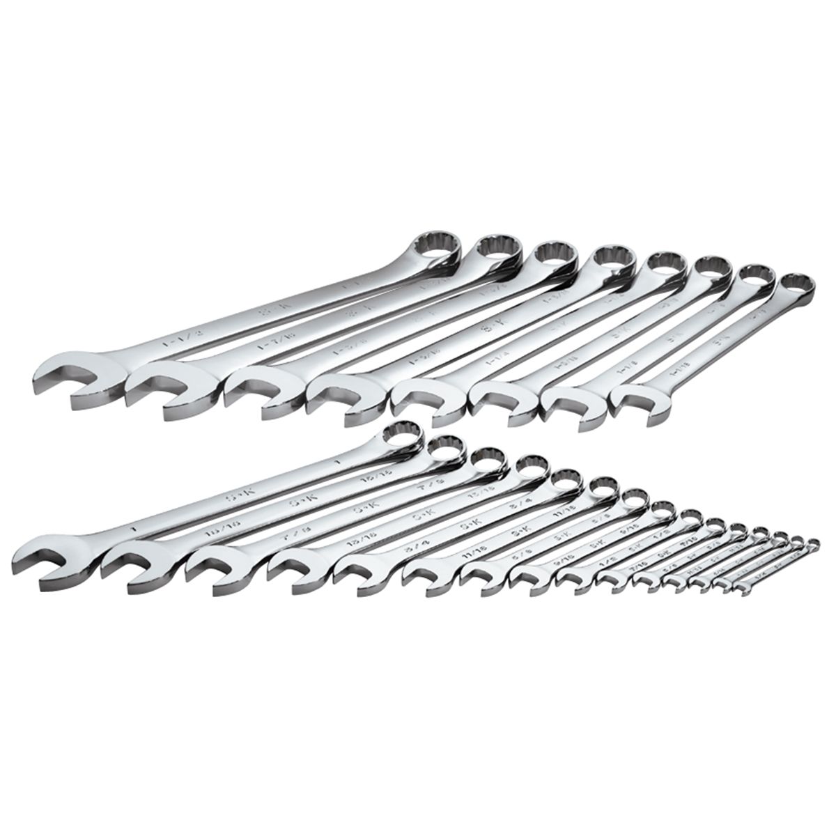SuperKrome Fractional Combination Wrench Set - 23-...