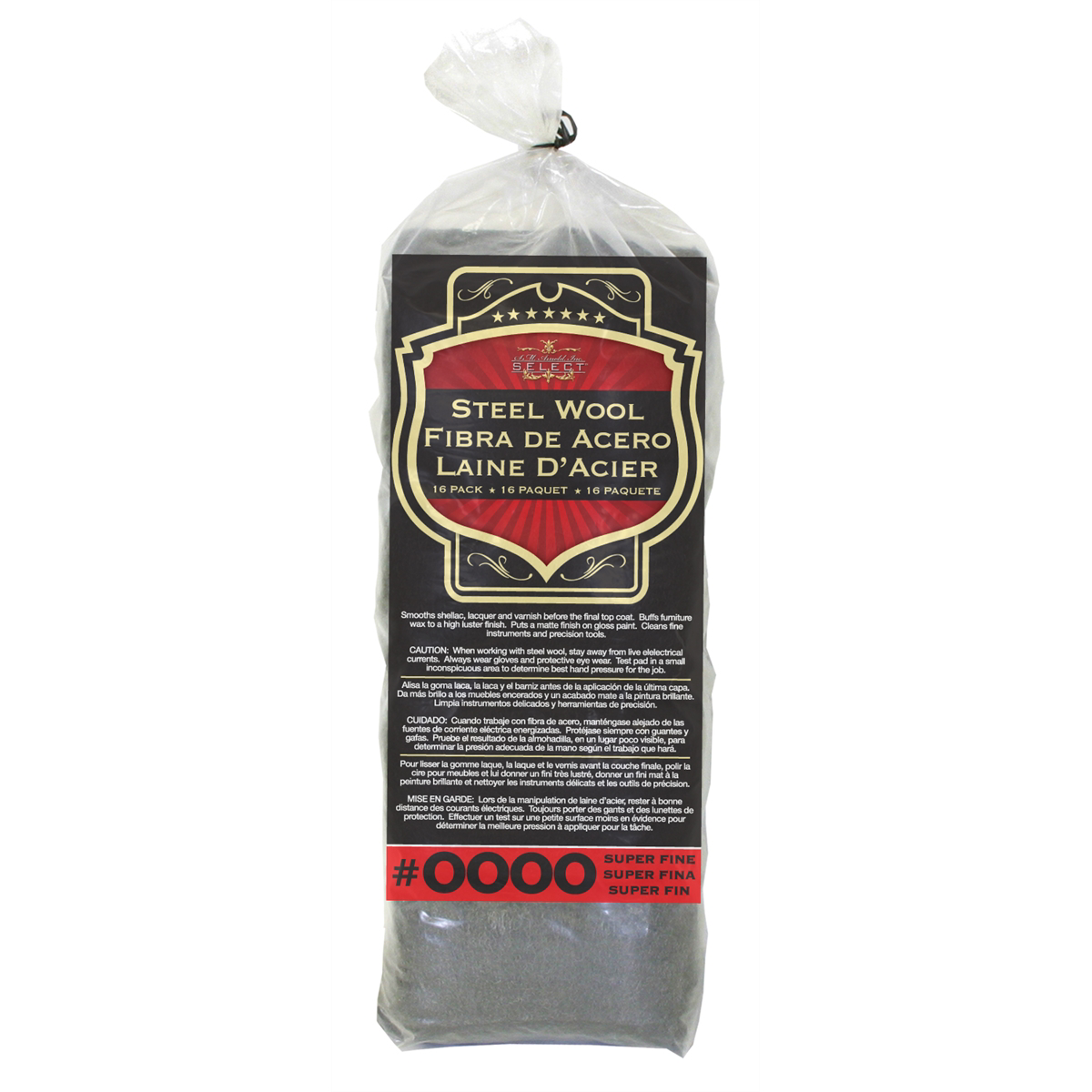 STEEL WOOL 0000 GRADE 16PK