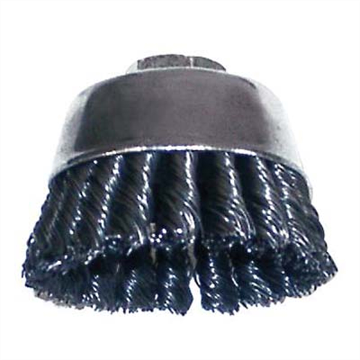 Knotted Wire Cup Brush - Single Row - 3" x 5/8-11NC .014 Wire